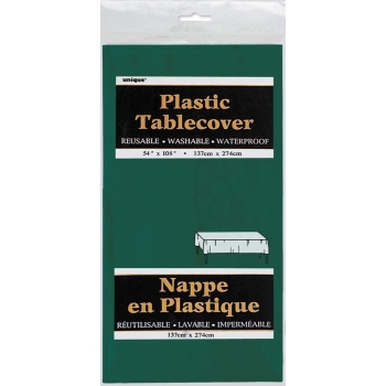 Zielony plastikowy obrus, 2,7 m x 1,4 m [13240000457]
